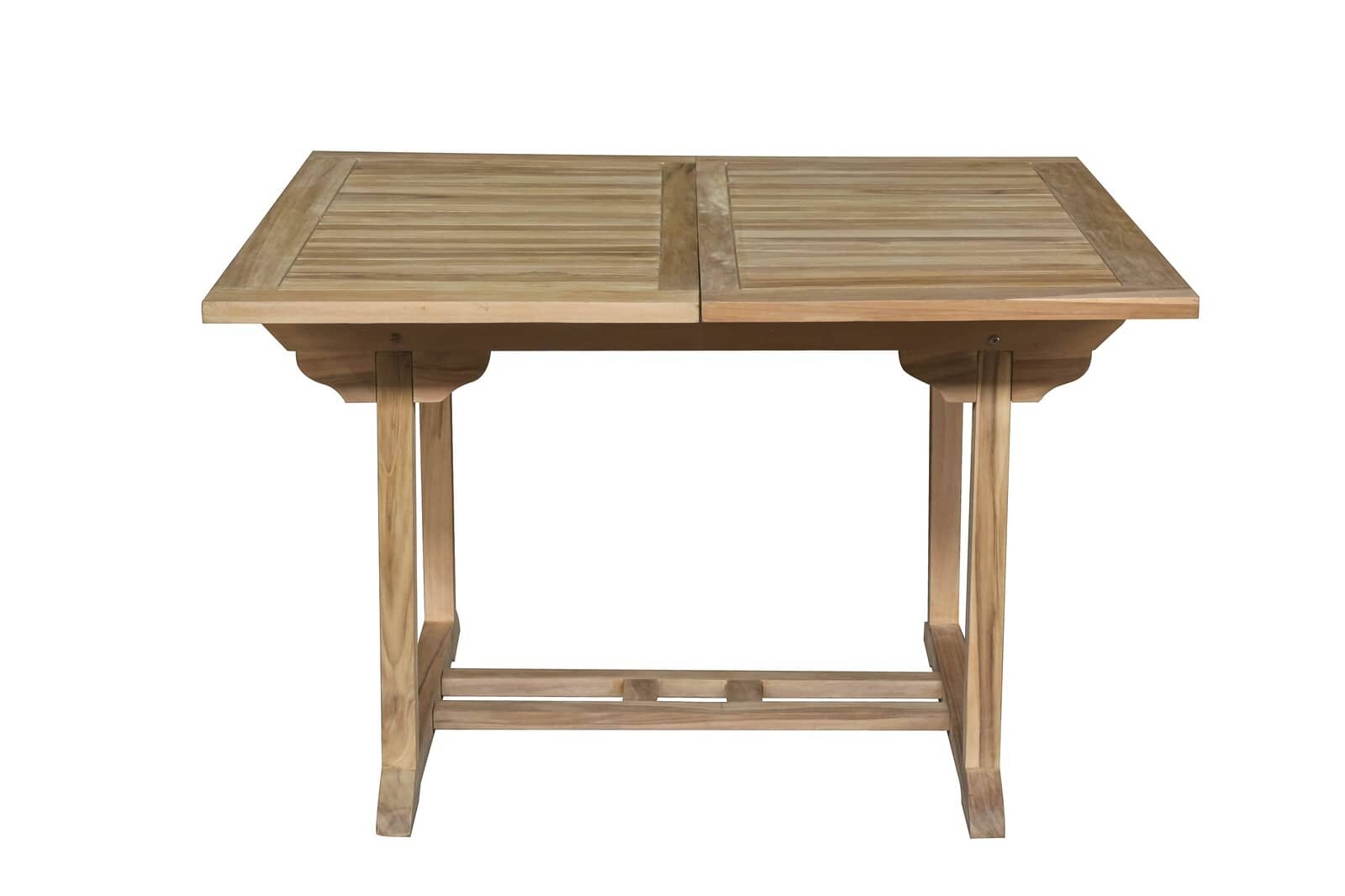 Tuintafel Teakhout| Rechthoekig Uitschuifbaar| 120<>180x100x75 - DEVI-ST002-Recht