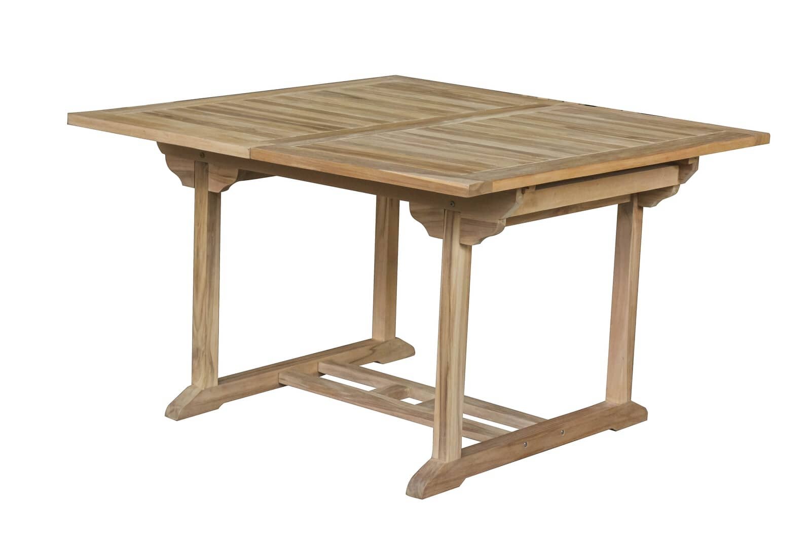 Tuintafel Teakhout| Rechthoekig Uitschuifbaar| 120<>180x100x75 - DEVI-ST002-Recht