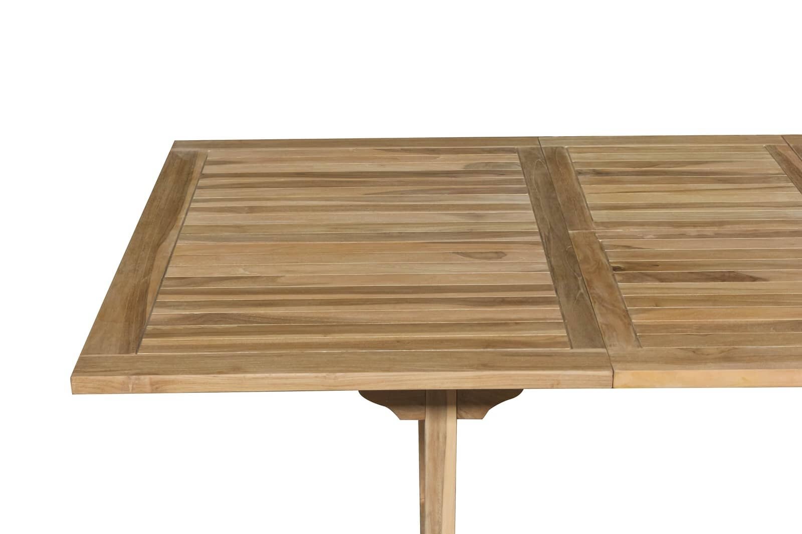 Tuintafel Teakhout| Rechthoekig Uitschuifbaar| 120<>180x100x75 - DEVI-ST002-Recht