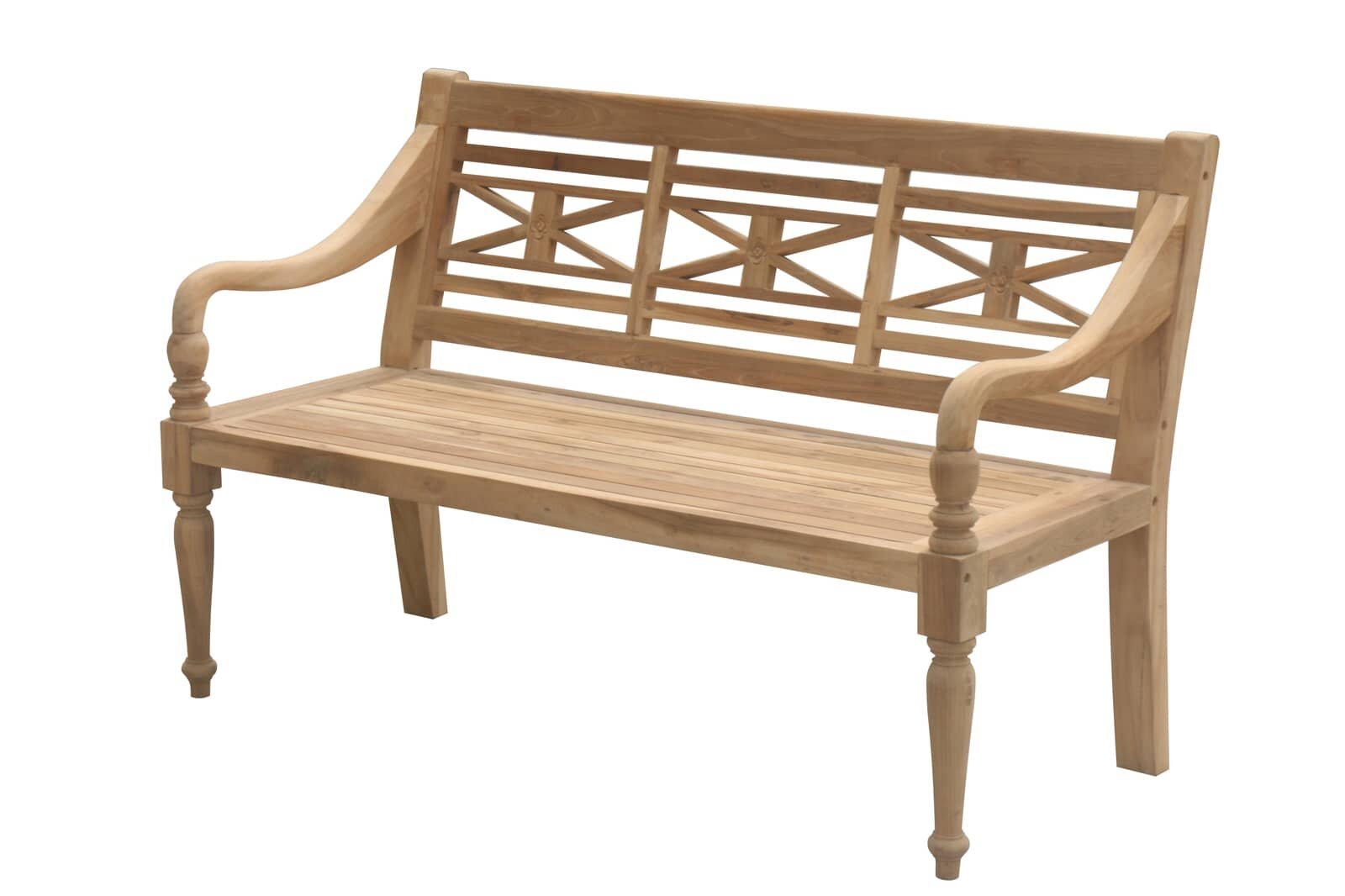 Teak Stationsbank | 130 breed | Gerecycled Teak - SAP-SB021-R