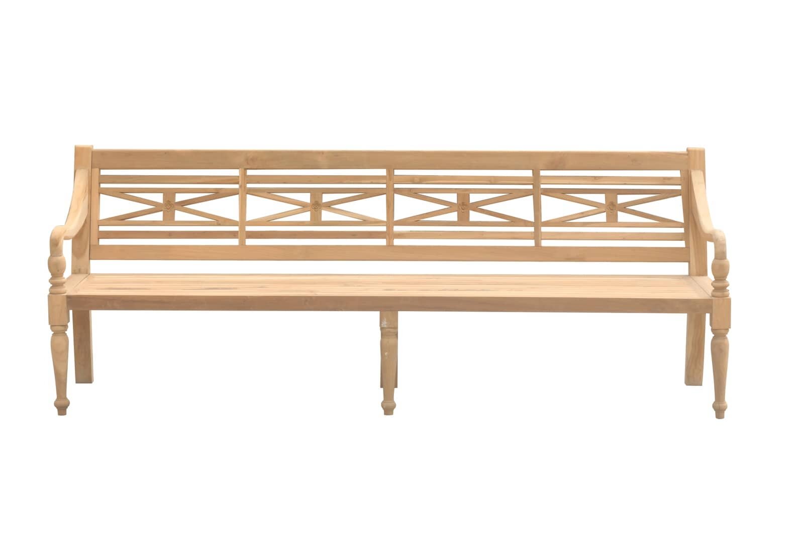 Teak Stationsbank | 220 breed | Gerecycled Teak - SAP-SB024-R