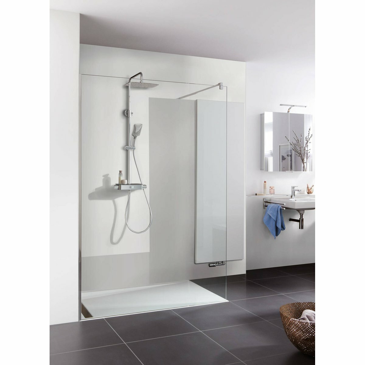 HSK RenoDeco Wall Panel - Aluminum 150x255cm Natural Stone Stucco-White