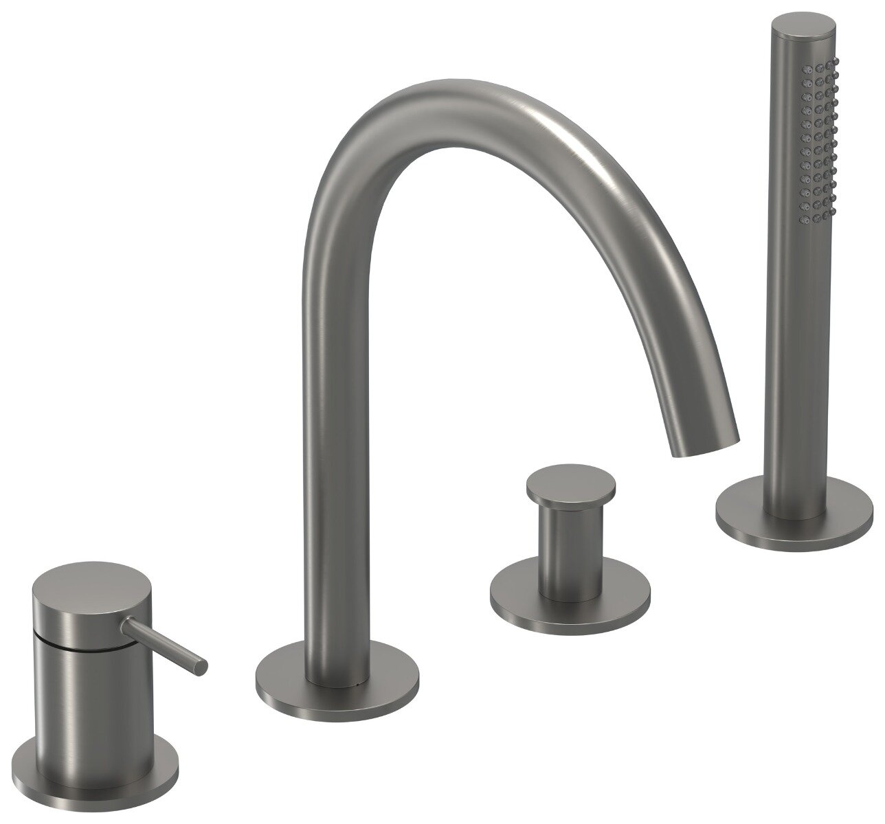IVY kraan | BOND Badrandcombinatie 4-gats Bladmontage - Geborsteld Metal Black PVD