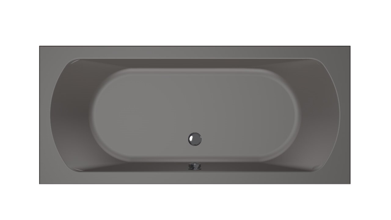 Xenz Lagoon bad 180x80cm Antraciet
