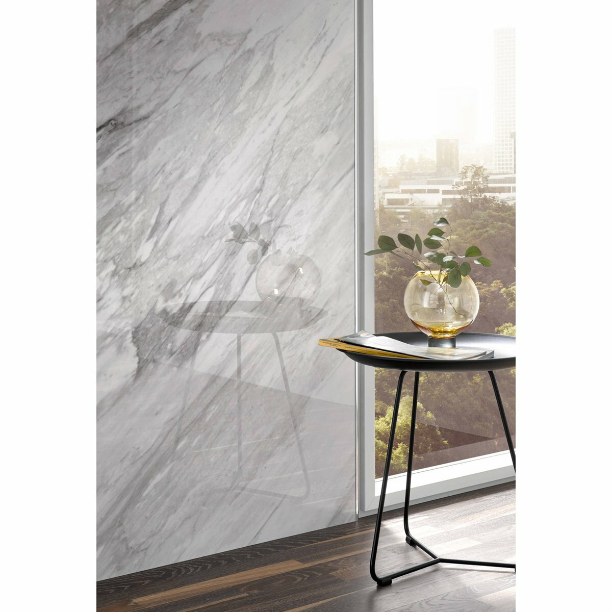 HSK RenoDeco Paneel Aluminium 100x255cm – Marmer Carrara-Wit