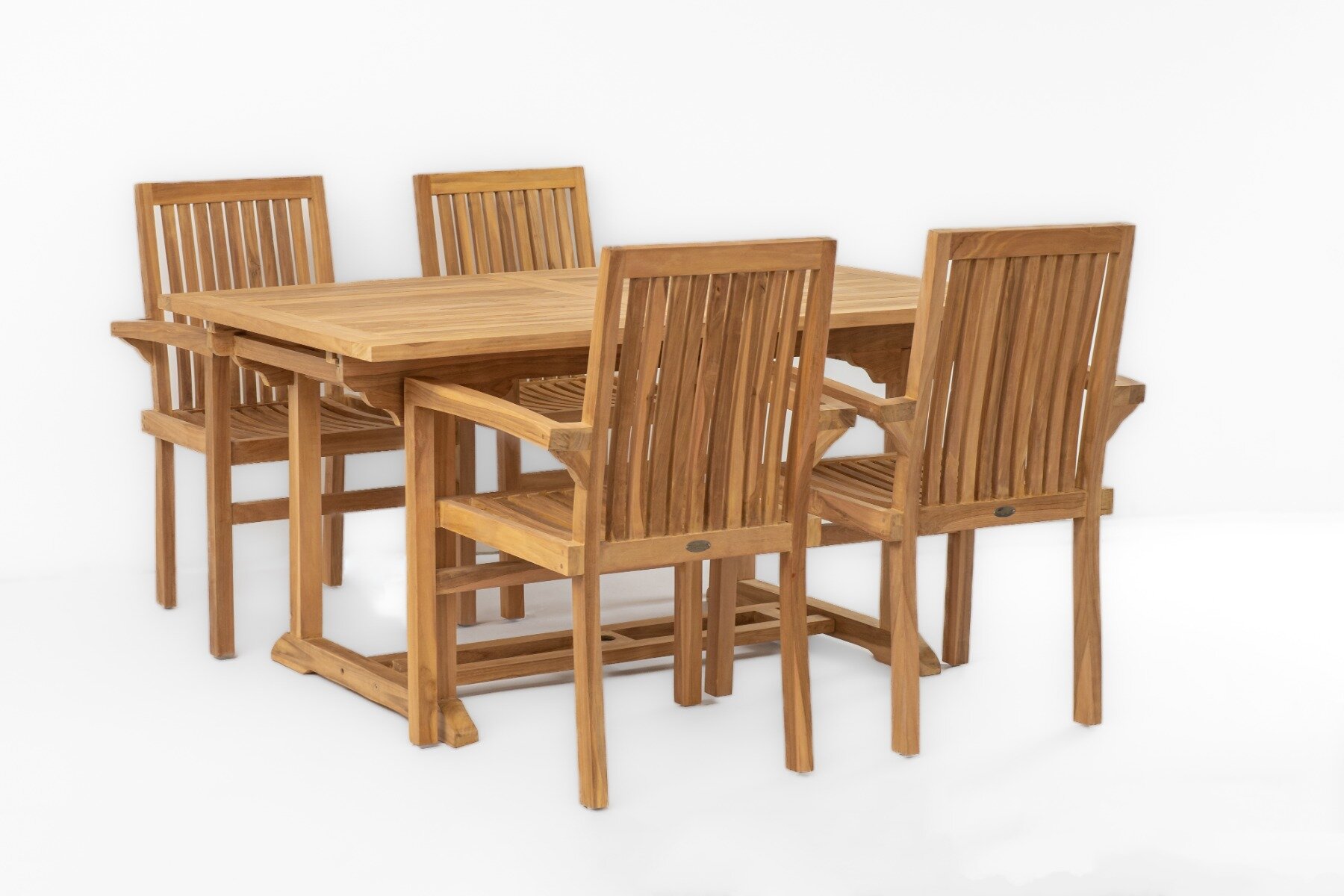 Teak Tuintafel uitschuifbaar 120 naar 180 cm en 100 cm breed