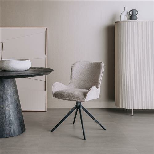 Sora Stoel - Fabric Mona 110 Sand (Draaibaar)