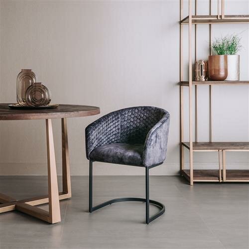 Pellaro Armstoel - Fabric Adore 29 Dark Grey