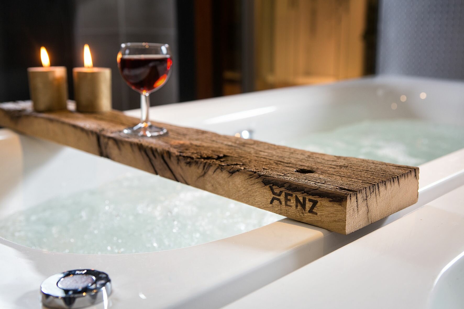 Xenz Badplank 88x15cm - oud eiken RAW - antislip