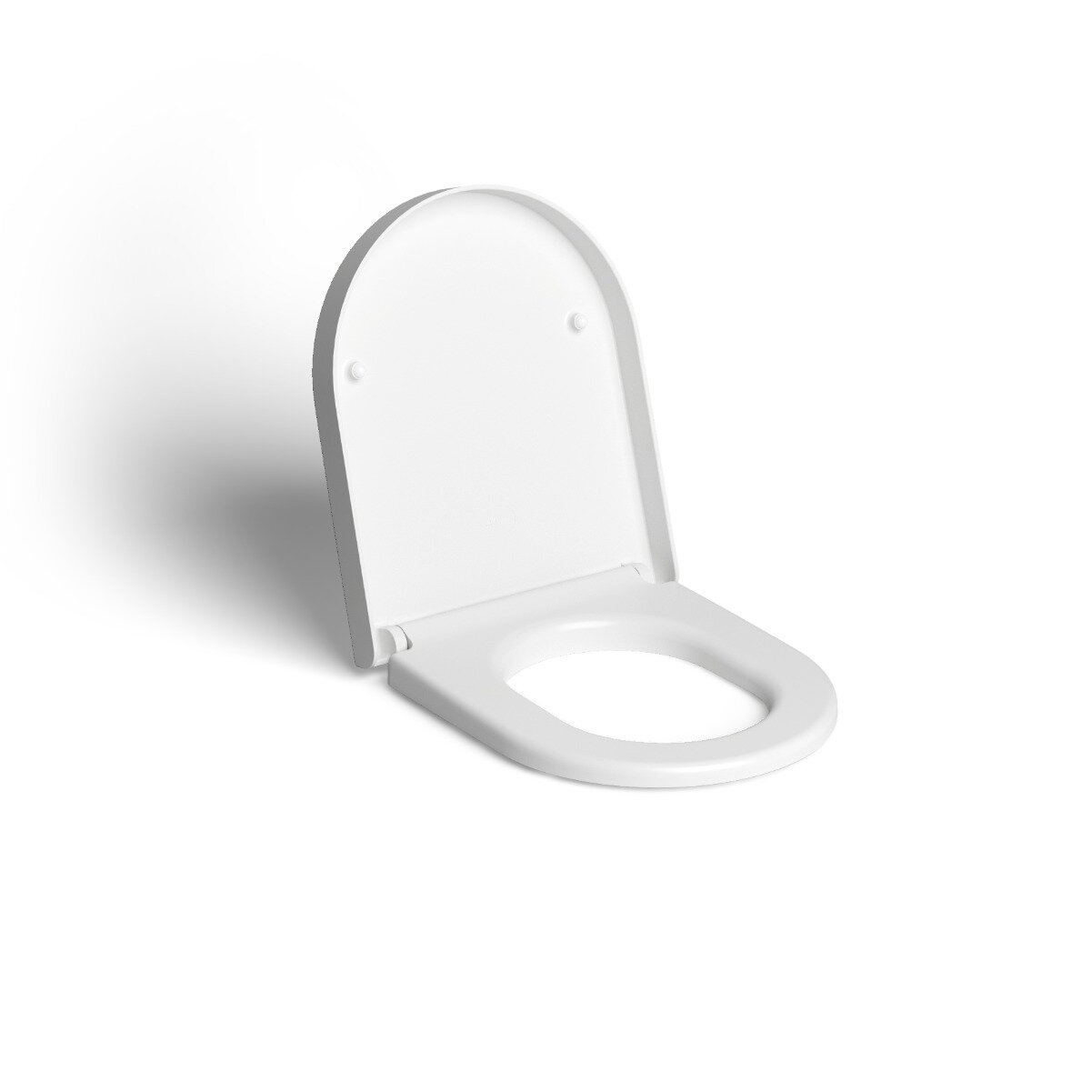 Clou - Hammock Toiletzitting Met Deksel, Soft Closing En Quick Release Systeem, Mat Wit