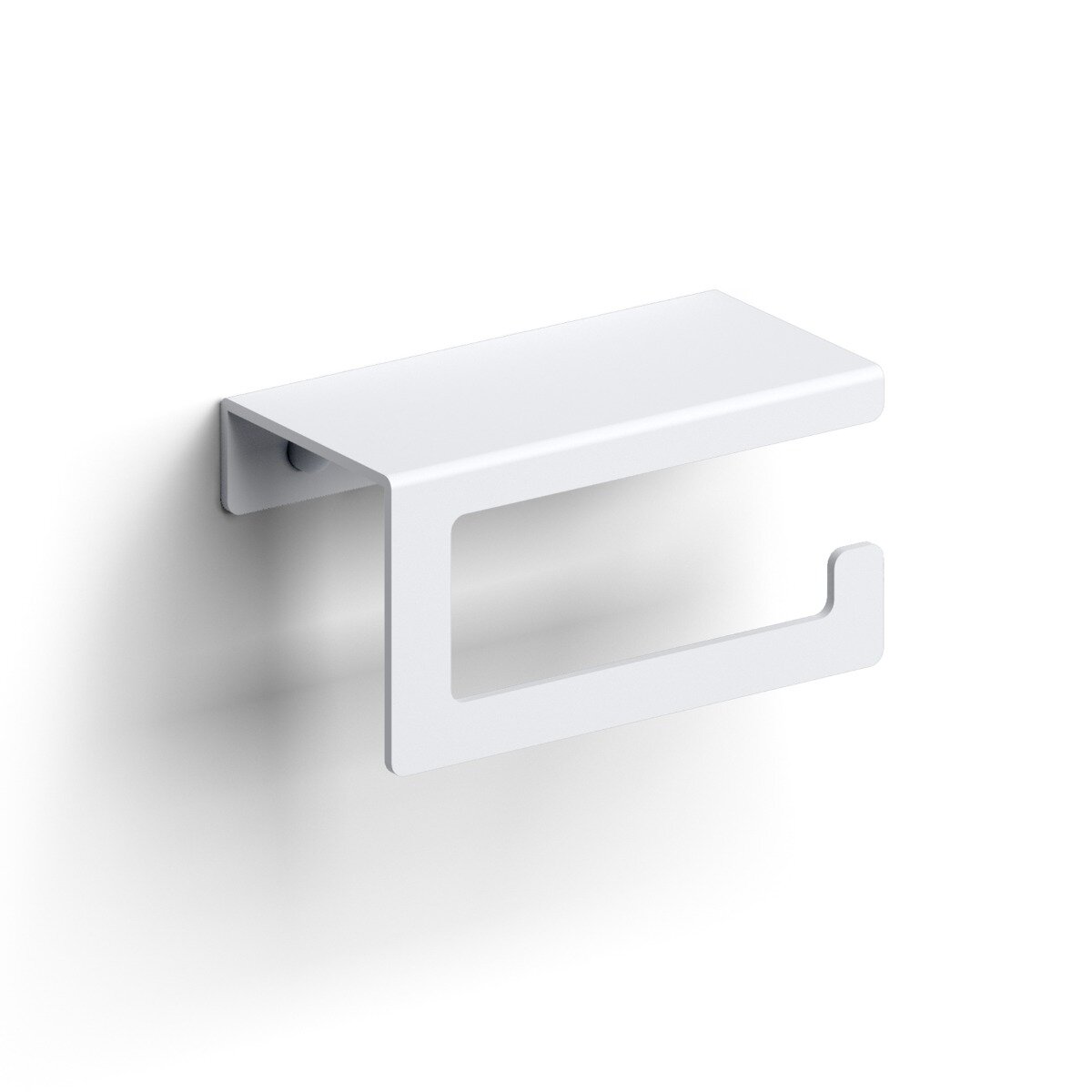 Clou - Fold Toiletrolhouder Met Cover, Mat Wit