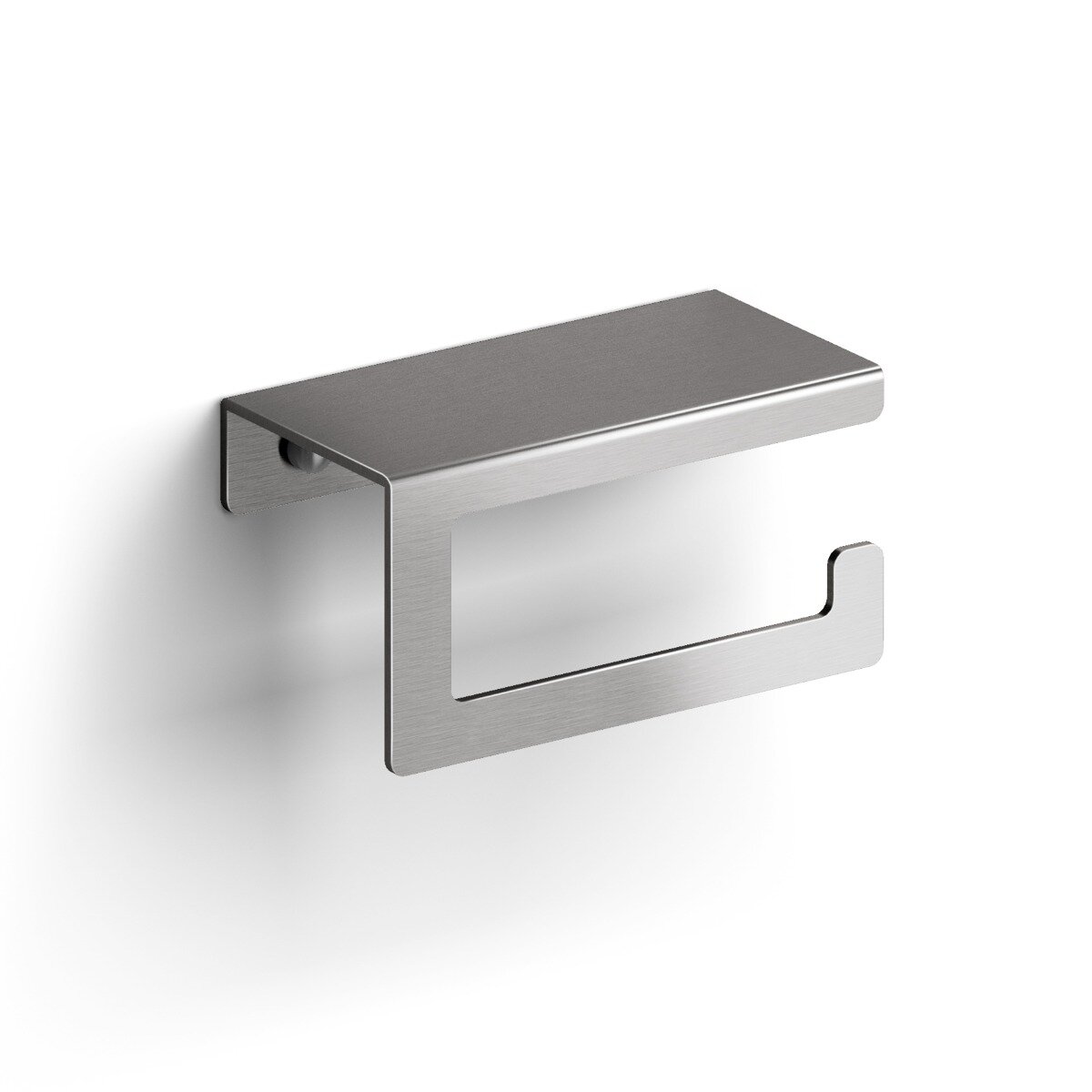 Clou - Fold Toiletrolhouder Met Cover, Rvs Geborsteld