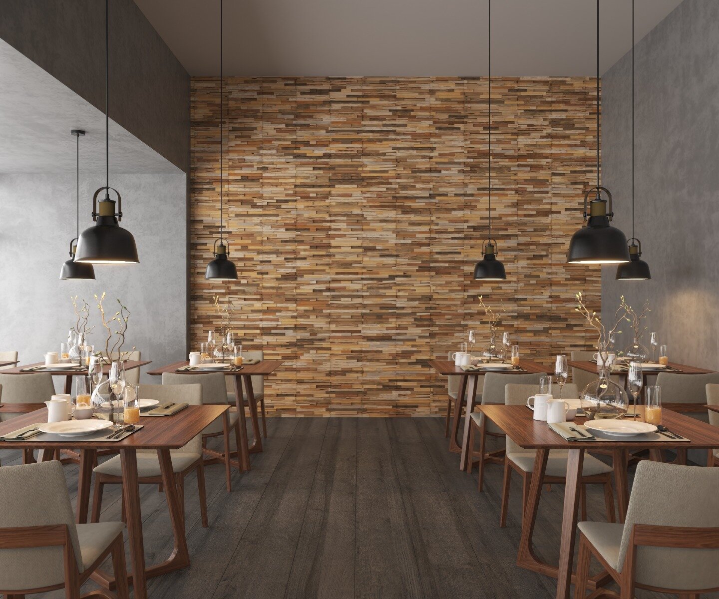Teak Plakhout | Rustiek Teak Houten 3D Wandpaneel | 55 x 20 x 2