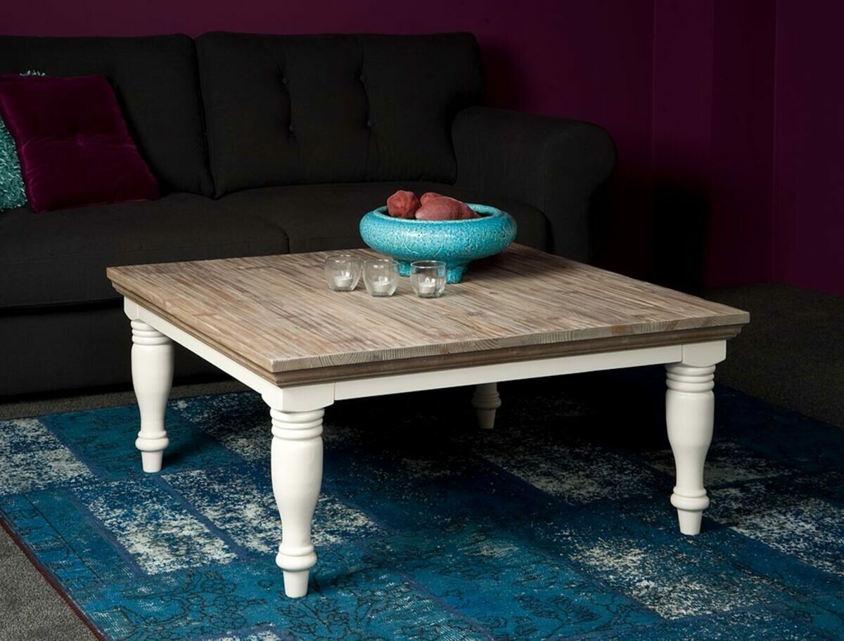 Fleur Koffietafel | Wit | 100x100x45 - TWR-DD0030C
