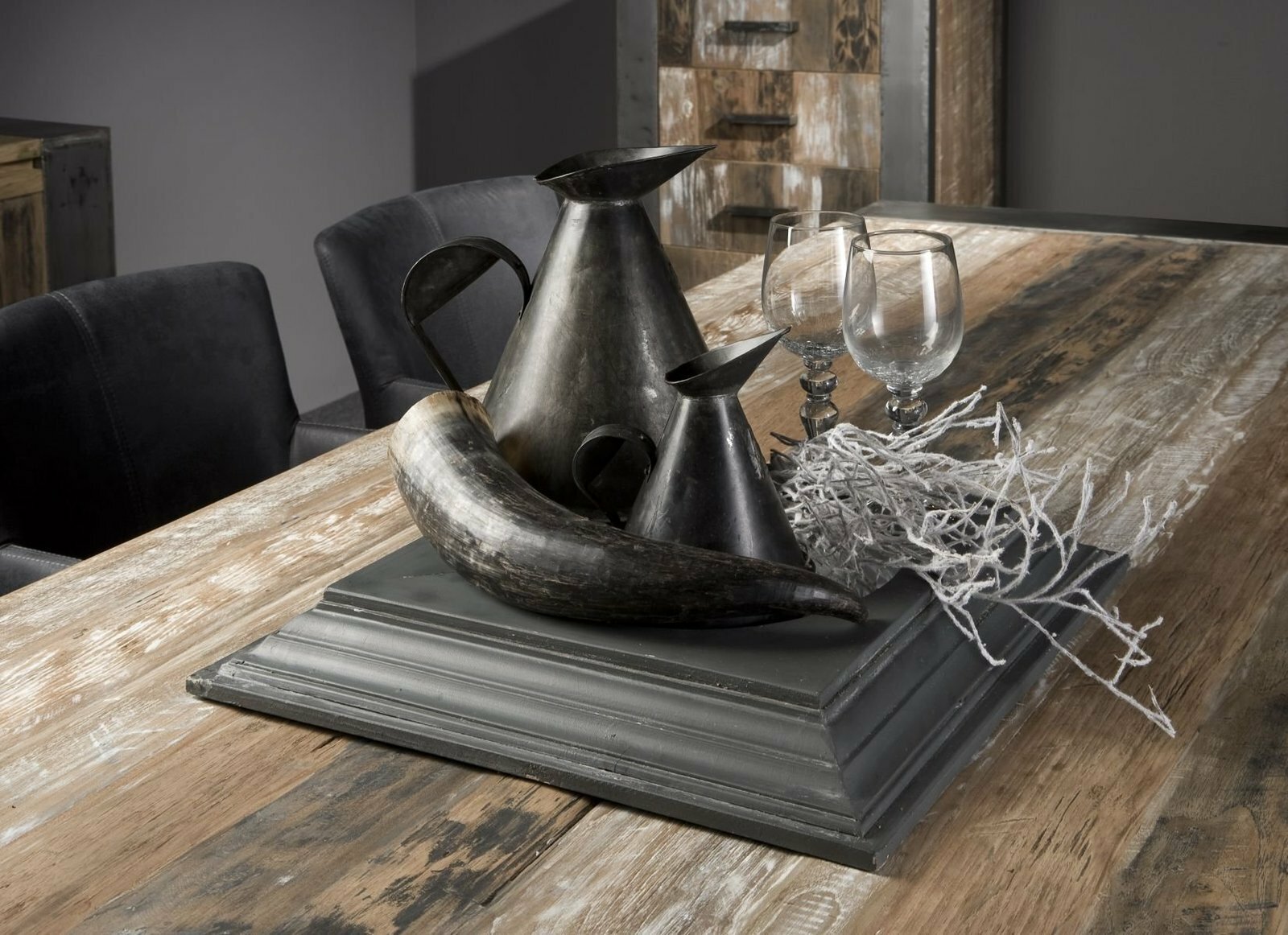 Novara | Salontafel Teak met Staal | 135x75x45 - TWR-PF0016