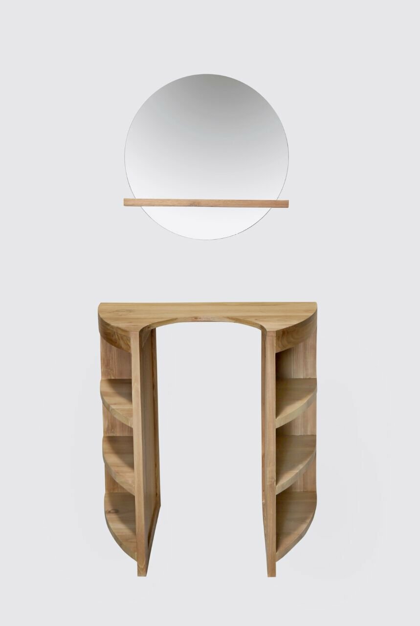 Teak Badkamerset Pedestal Enkel | 100x40x80 - DEV-ENKEL-DRSSR-PED-100x40x80