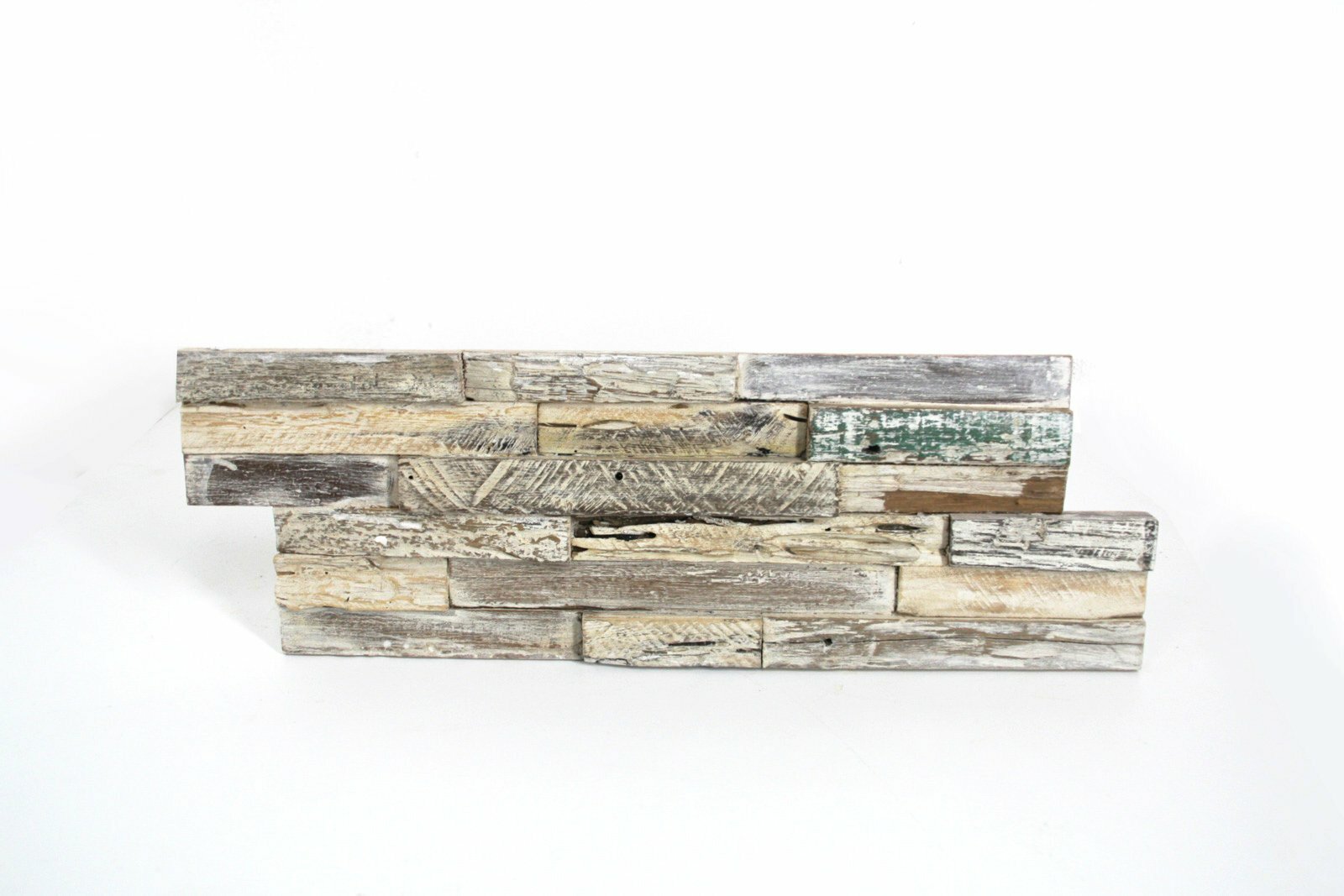 1 Doos Teak plakhout | Whitewash | 18x49.5x2 - DEV-WC-RGW-BOX