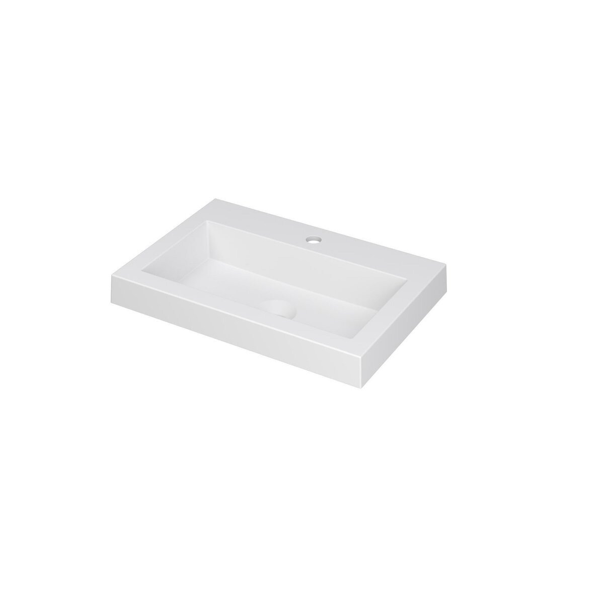 DOCK Wastafel in polystone of quartz 60 x 40 x 6