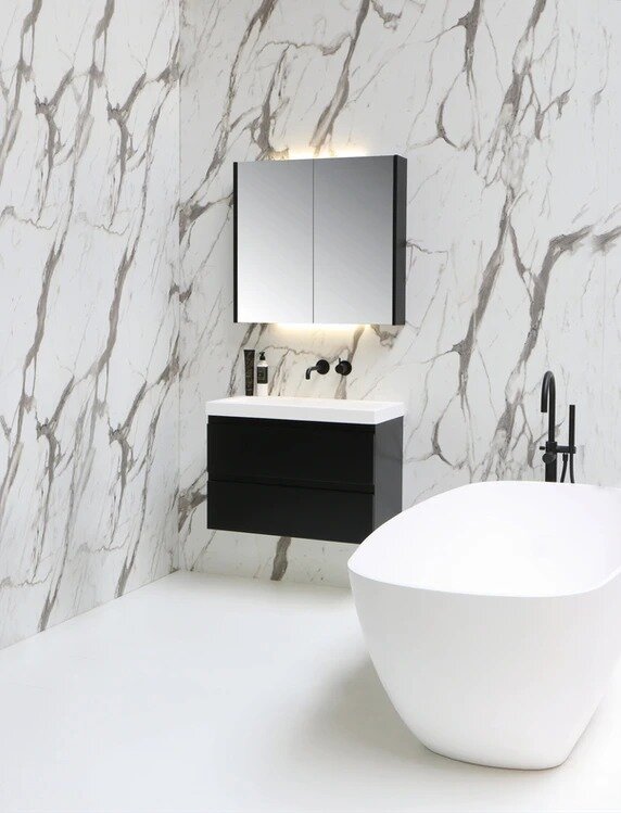 DOCK Wastafel in polystone of quartz  60 x 40 x 6