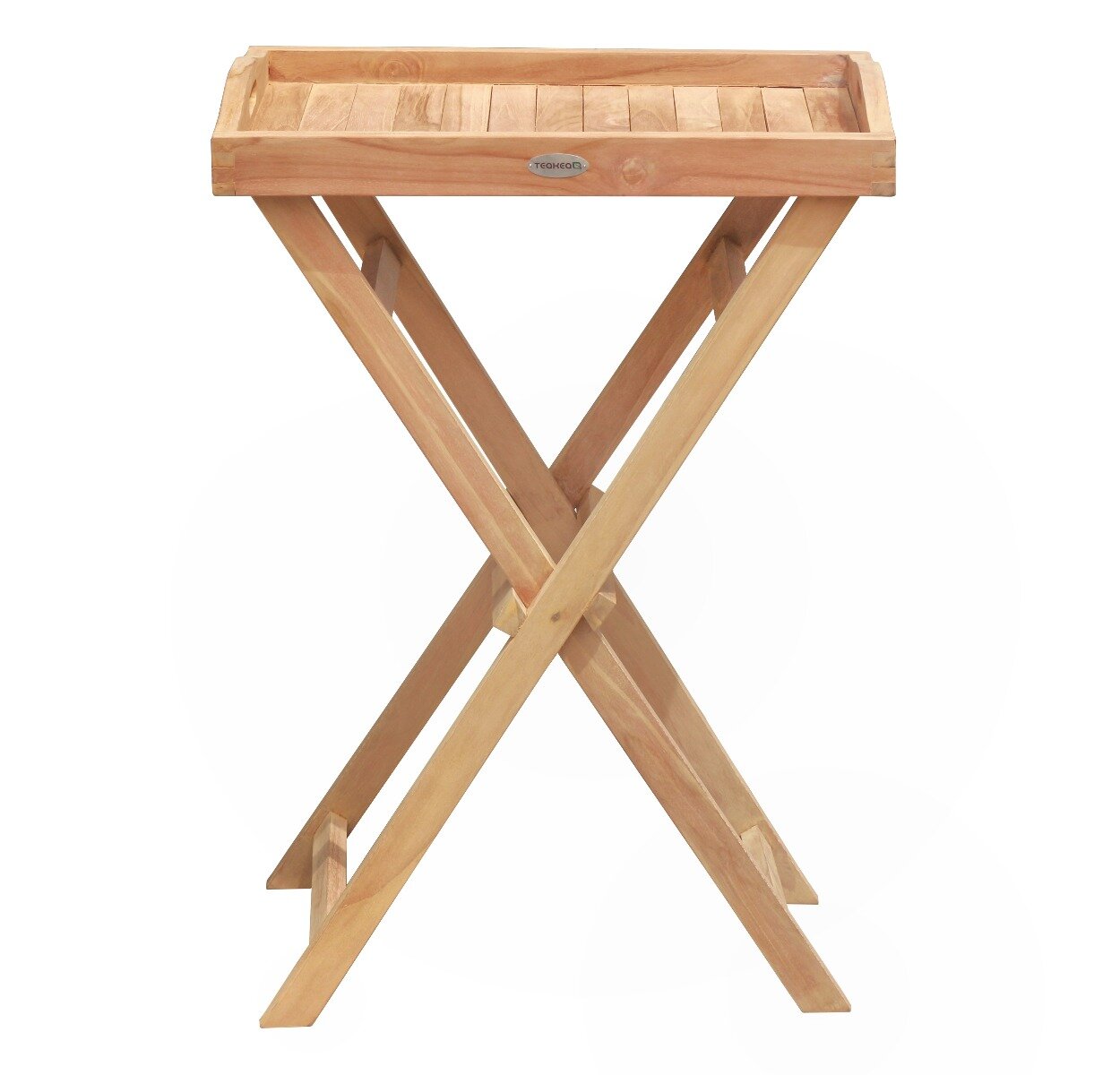 Teak  Dienblad Tuintafel | 56x36x80 | Afneembare Tray - DEVI-SAC014