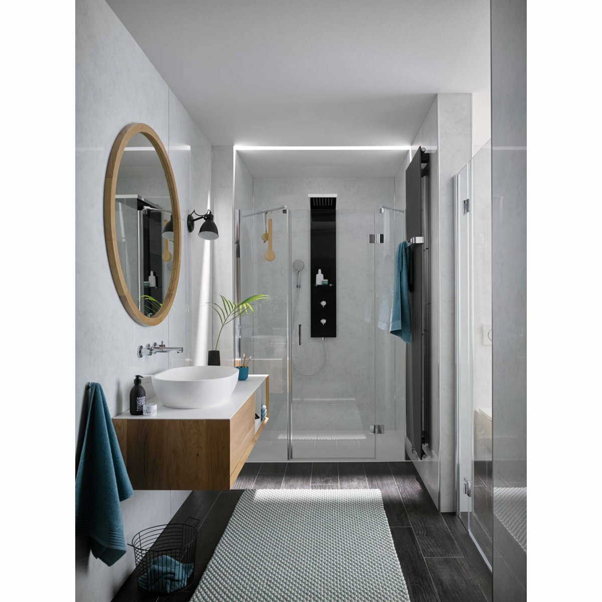 HSK RenoDeco Wandpaneel Aluminium 100x255 cm Marmer Wit-Grijs
