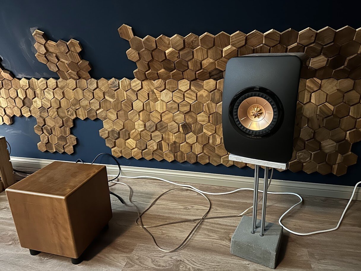 Hexagon wandpanelen geluidsdempende muurbekleding