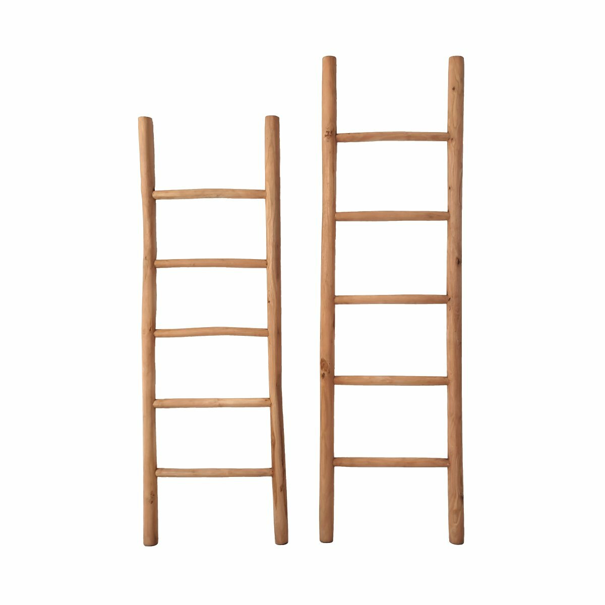 Teakhouten decoratie ladder | Naturel Teak | 50x5x150 - Decoratieladder-Teak-Naturel-150-50