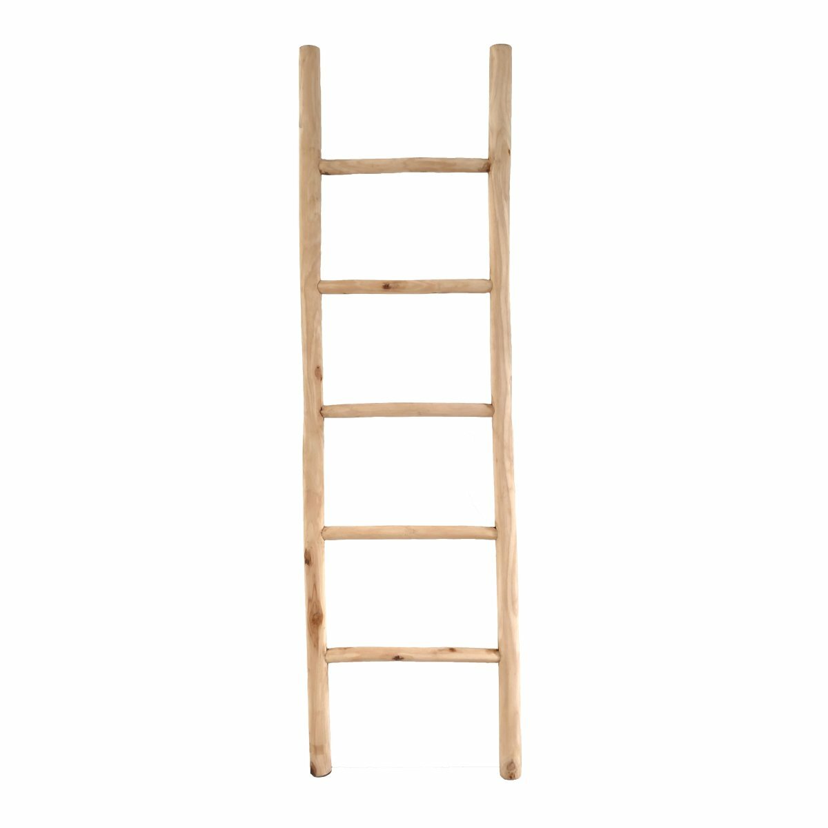 Teakhouten decoratie ladder | Naturel Eiken-Look| 50x5x175 - Decoratieladder-Eiken-Naturel-1750-50-