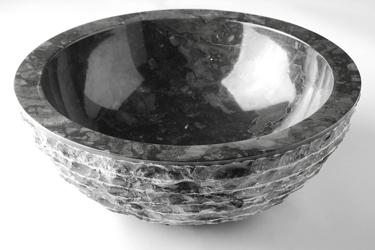 Mountain | Zwart Marmeren Waskom | 40x15 - MOUNTAIN-BLACK