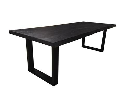 Ultimo Live-edge dining table 200x100 - top 5 - Black - TWR-NA0302-B
