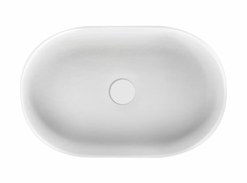 Xenz Neo-O solid surface waskom 56x36x14 Bicolor wit/grafiet
