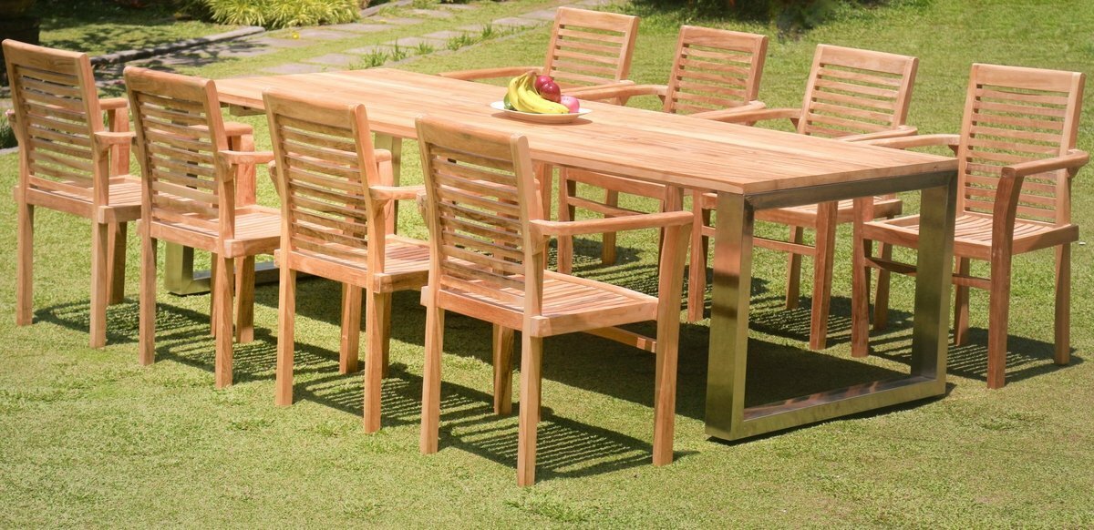 Stacker | Stapelbare Teak Tuinstoel | Set van 4 - SC035 - 4 stuks