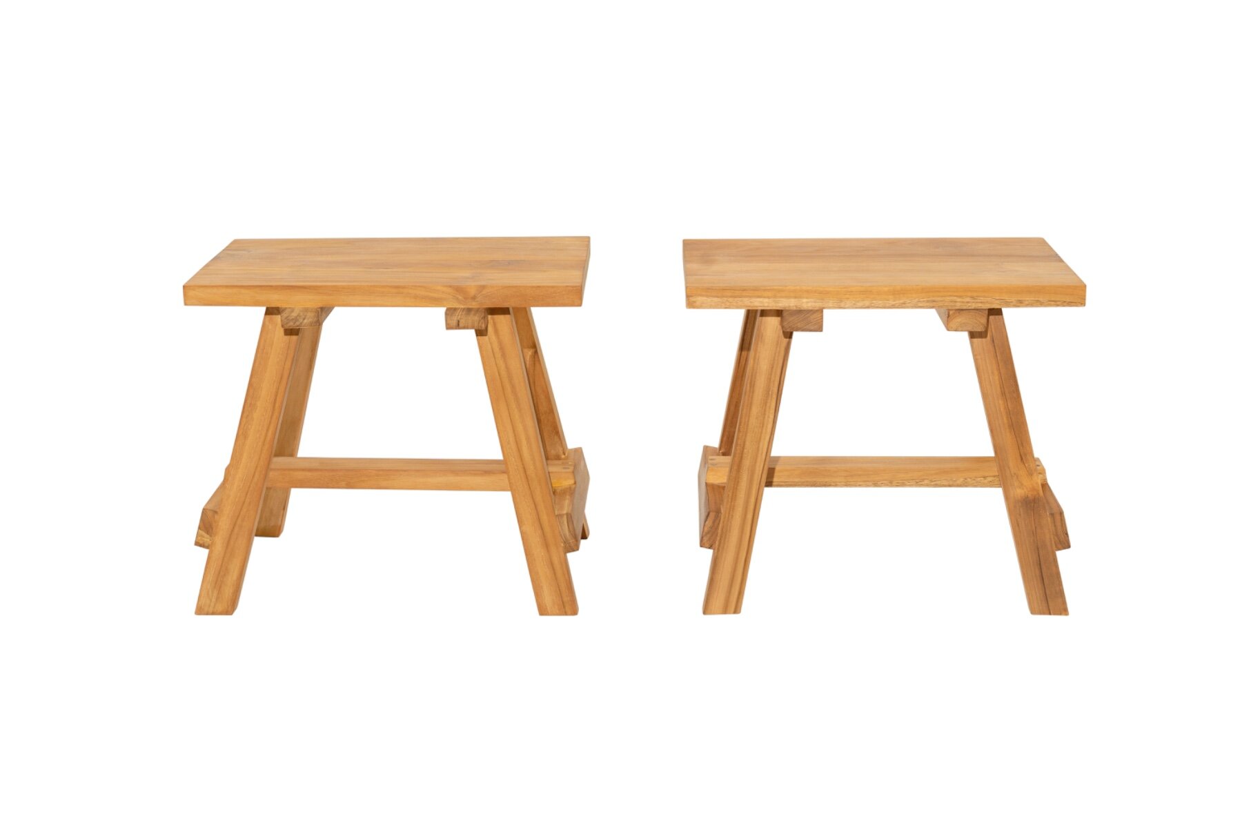 Teak Solid krukje met gesloten zitting, massief en stijlvol, afmetingen 50x30x45 cm