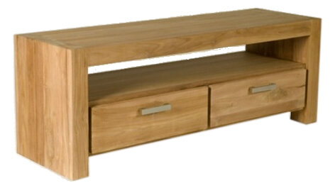 Cube - Teak TV Meubel | 150x47x55 - Strak design