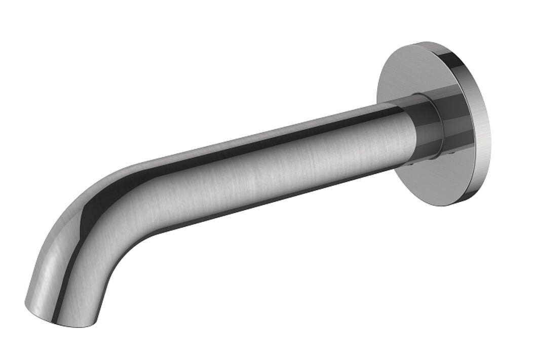Regn losse wand uitloop 15cm geborsteld nikkel PVD