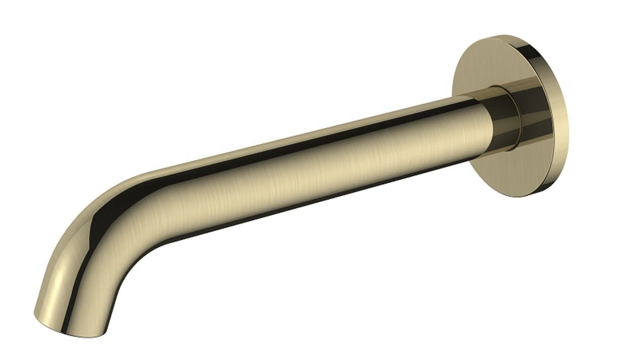 Regn losse wand uitloop 18cm geborsteld goud PVD