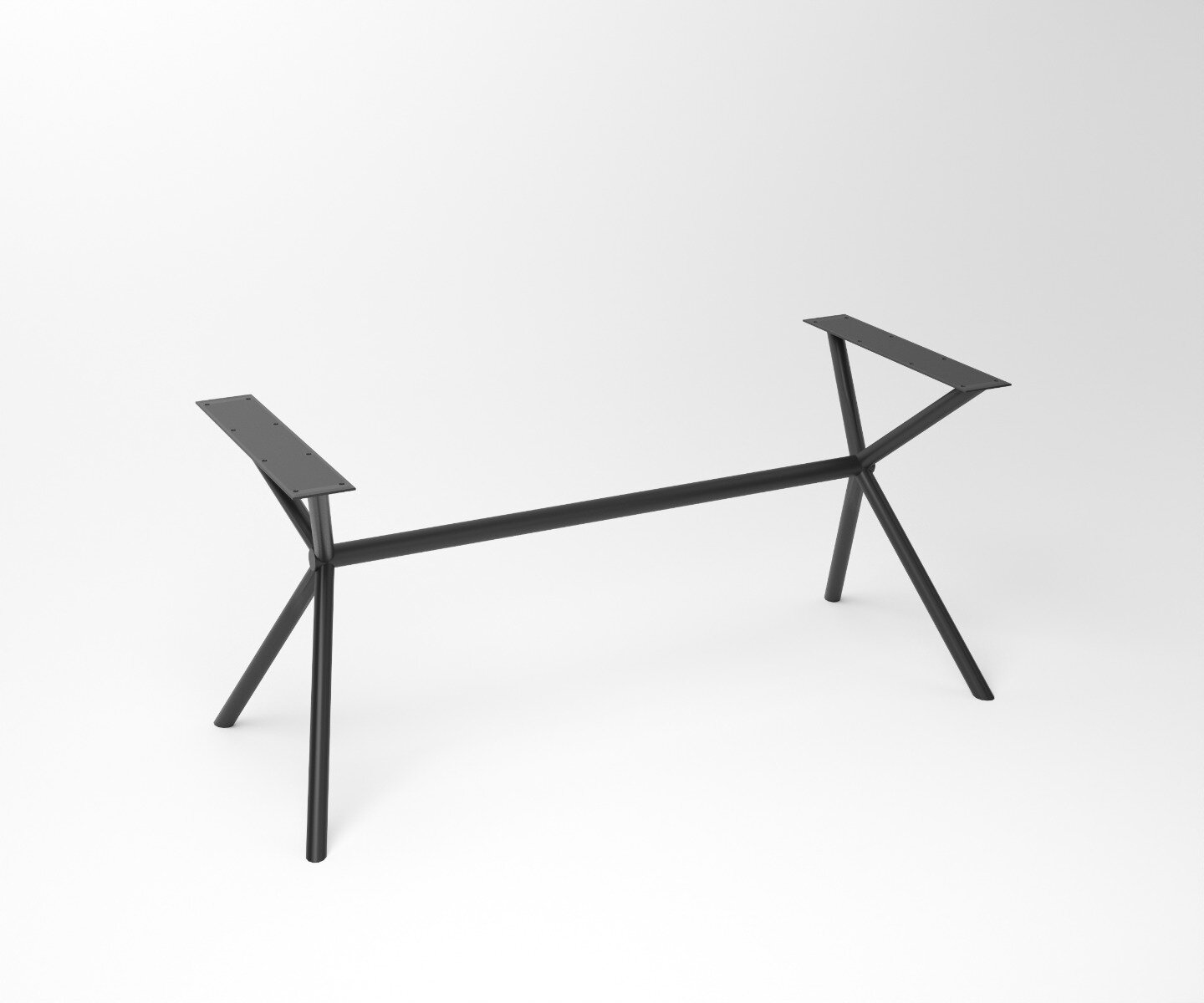 Notenhouten Eettafel Duncan | Exclusief 2-Rex Long Roundline Frame