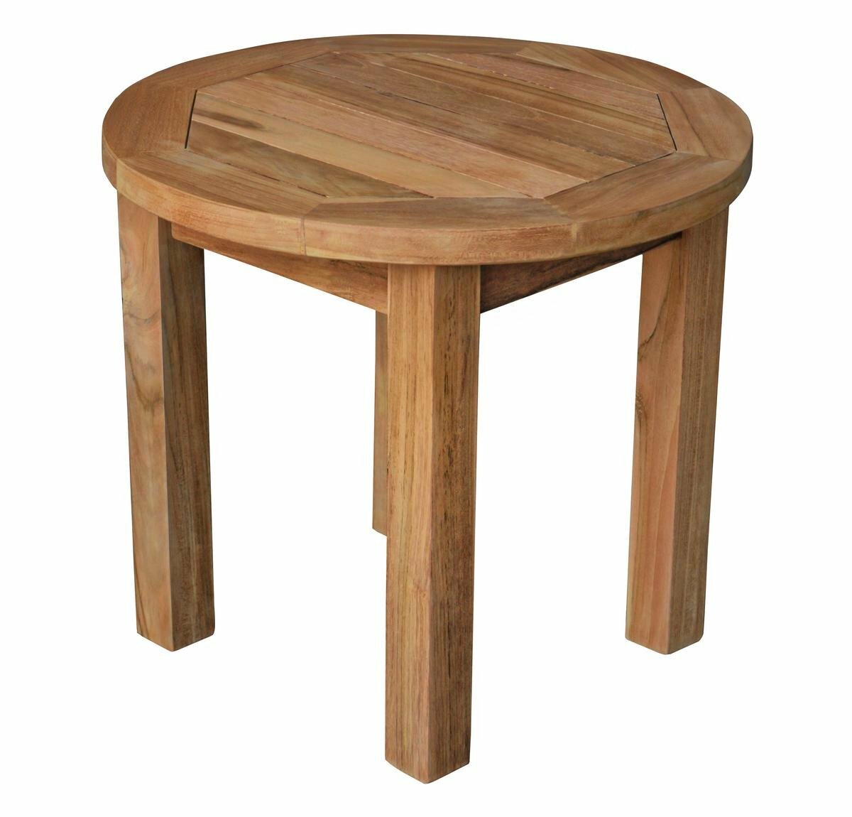 Teakea Tuin Salontafel Teakhout | Rond Ø 50 met Vaste Poot |  - DEVI-SBR
