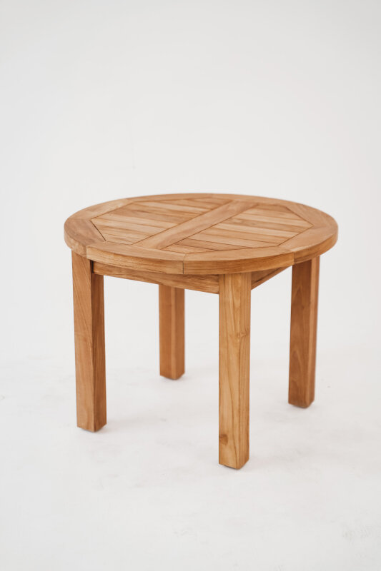 Teak Tuin Bijzettafel 60 cm rond 