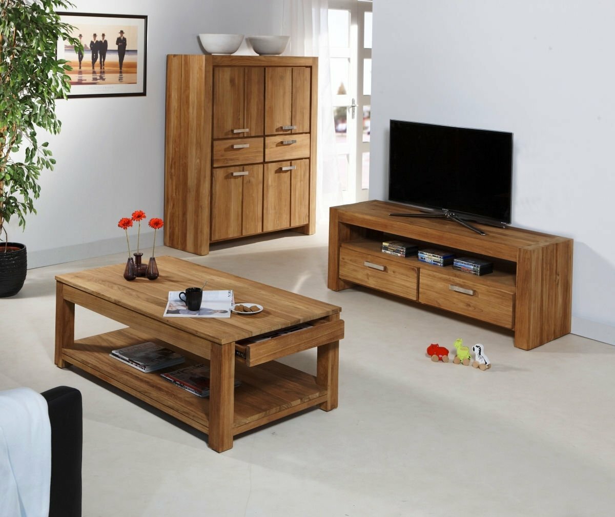 Cube - Teak TV Meubel | 150x47x55 - NV01