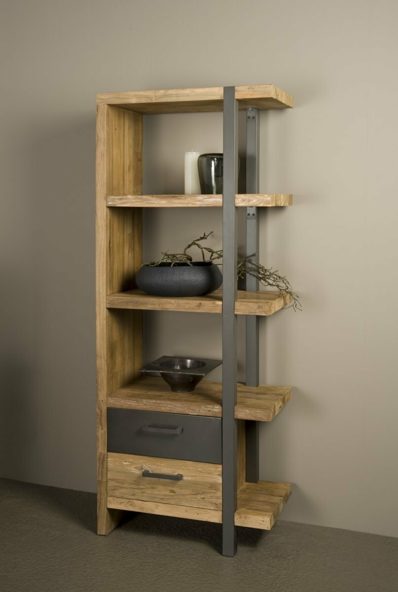 Lucca Boekenkast 77.5x40x190 | Rechts - TWR-FI0013R
