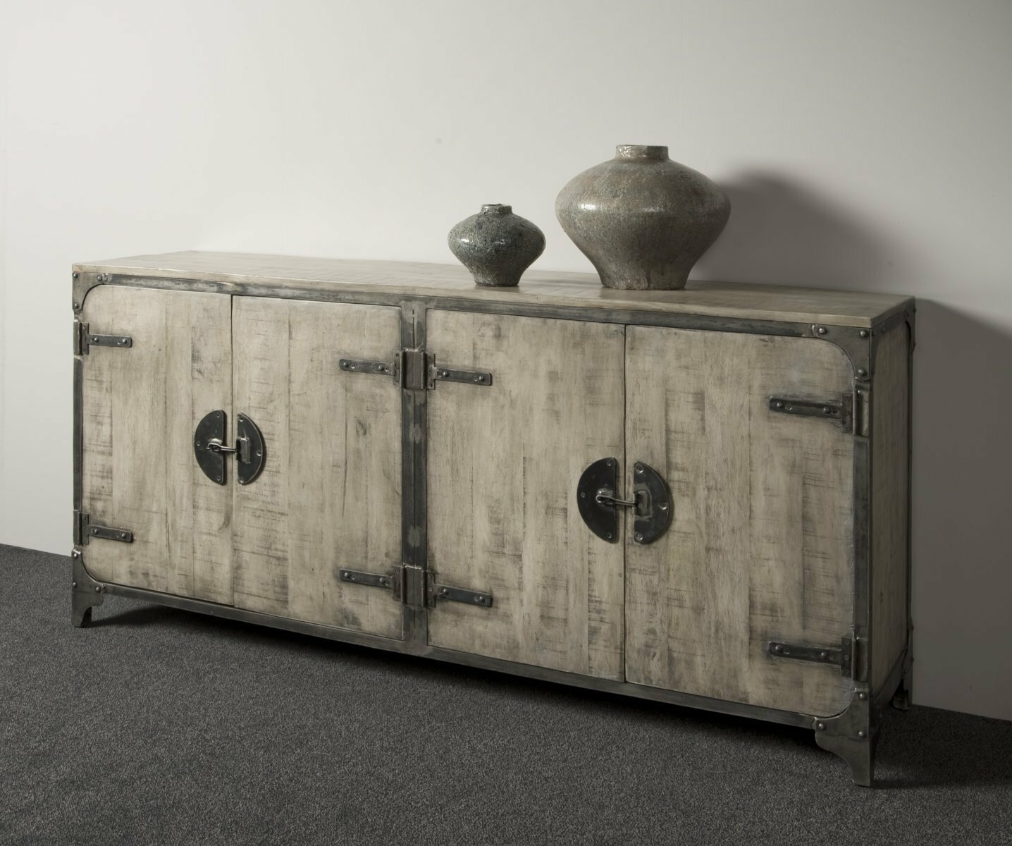 Basto Dressoir Grijs | 4 deurs | 180x40x89 - TWR-IF1033