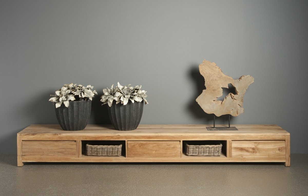Corona | Teak TV meubel | 300x50x37 - TWR-JN0231