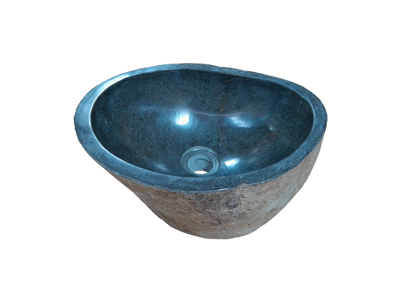Natuurstenen Waskom Riviersteen 35 x 28 x 16 cm