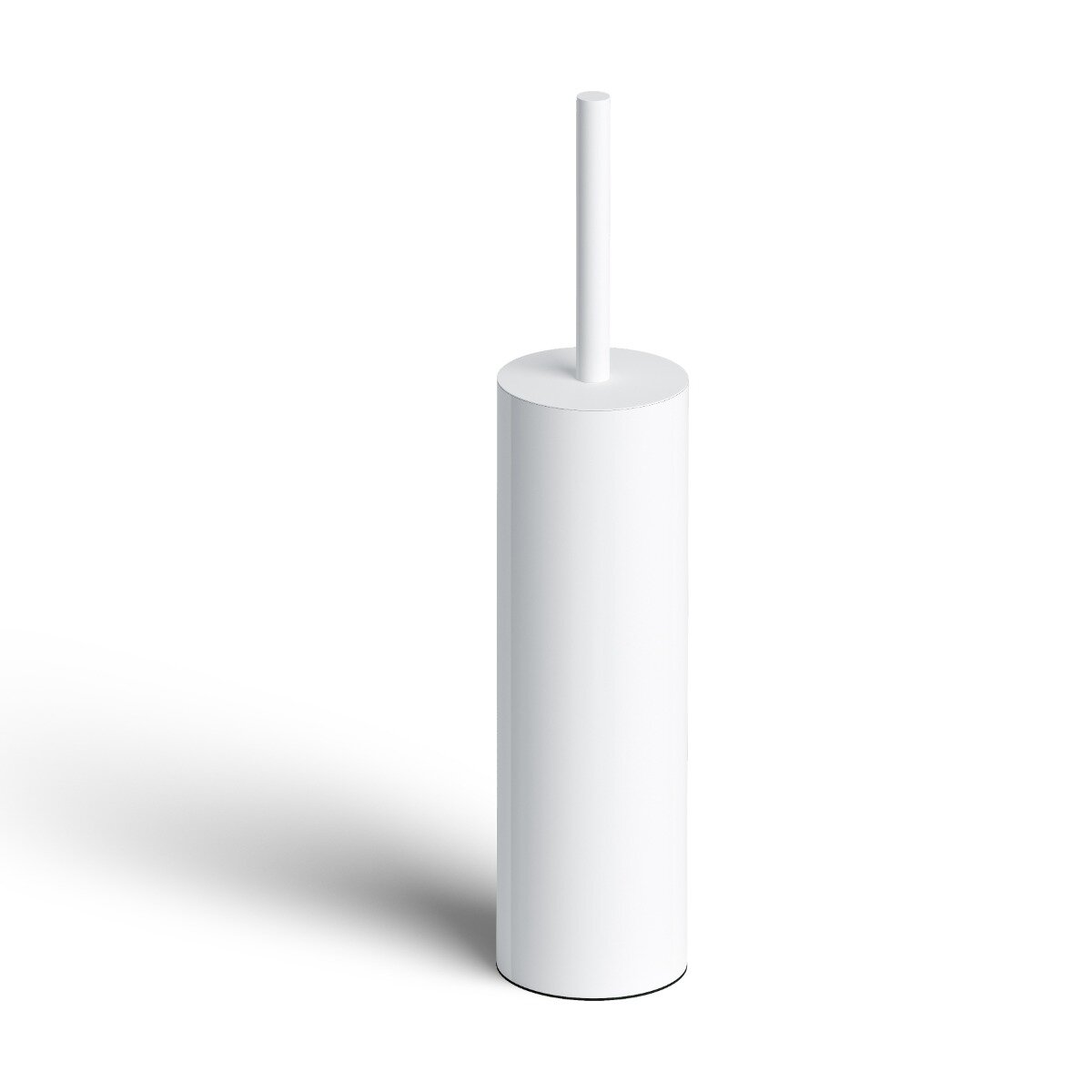 Clou - Sjokker Toiletborstelgarnituur, Staand Model, Mat Wit Poedercoating