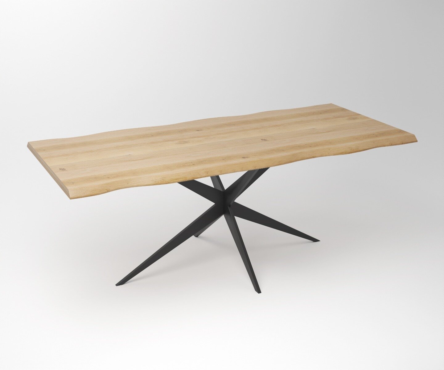 Eiken Boomstam Eettafel | Slab Edged-Fantasy Rex - Teakea.nl