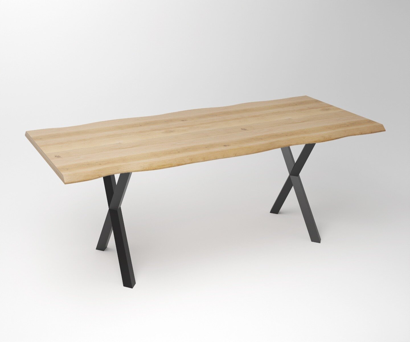 Eiken Boomstam Eettafel | Slab Edged-Fantasy X - Teakea.nl