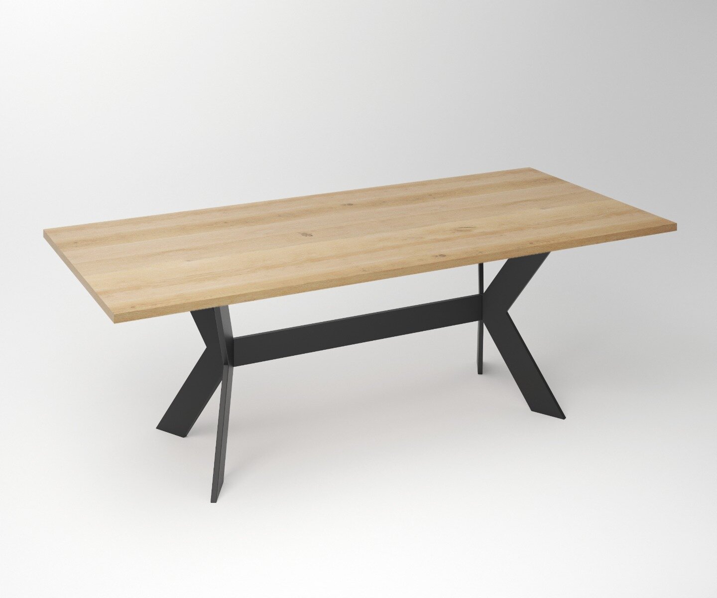 Eiken Tafel 3 cm Tafelblad | Rex Long Exclusive Frame