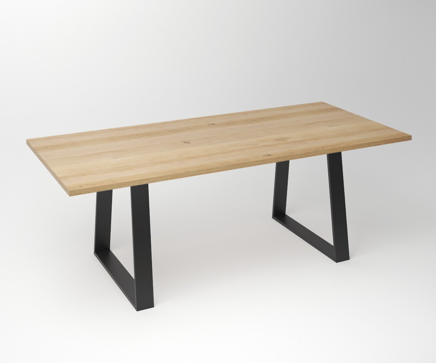 Eiken Tafel 3 cm Tafelblad | Trapezium Exclusive Frame - Teakea.nl
