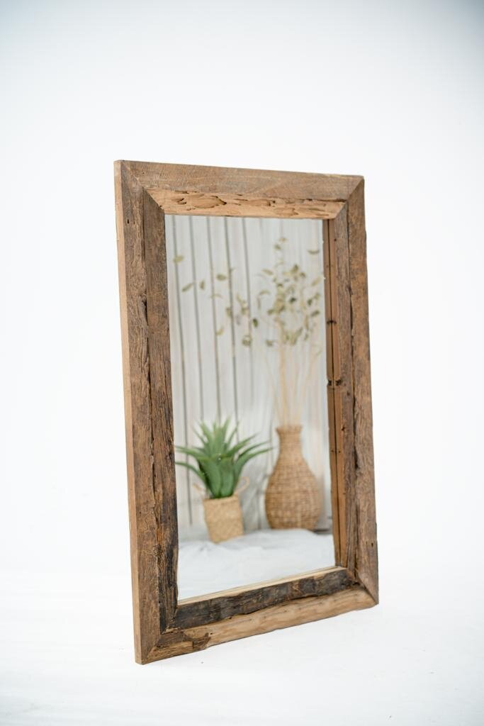Spiegel Houten Frame Teak Rustiek 120 x 80 